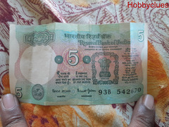 5 ripes old note in new condition