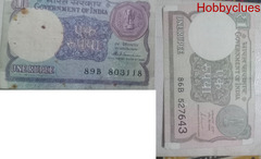 old notes 1 Rupees