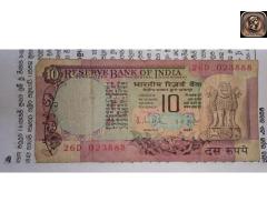 10 rupees old note