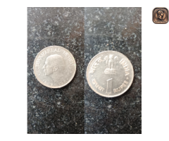 Jawaharlal Nehru 1 rupees coin