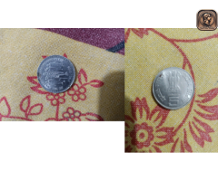 old 5 rupees coin 75 years of dandhi March 1930-2005 - 1