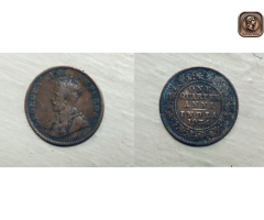 1934 - Quater Anna Copper coin