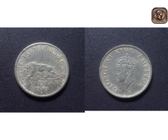 British India Quarter Rupee 1946 Coin